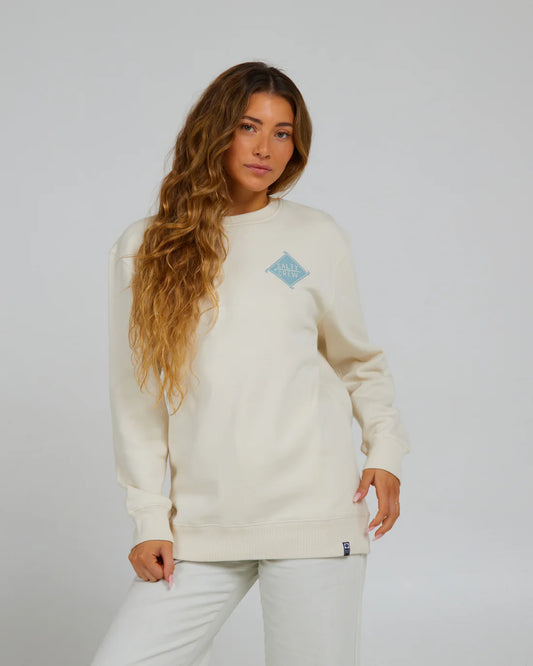 Salty Crew Women's Board Meeting Crew Bone