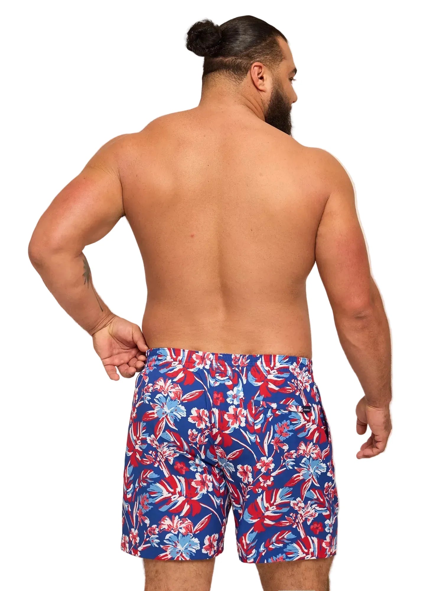 Chubbies Men's Apparel > Swim Chubbies Men's The Star Spangled Blooms 5.5" (Classic Lined Swim Trunk) Bright Blue