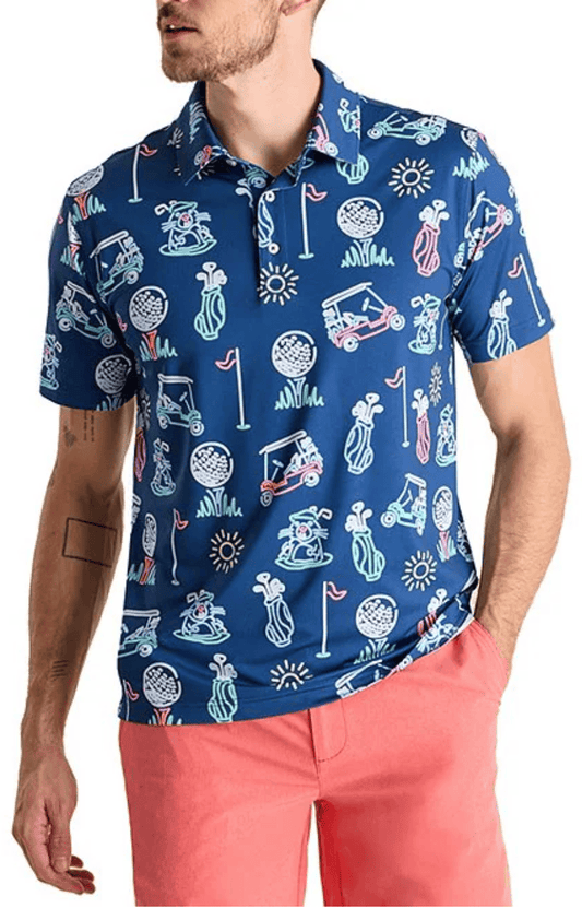 Chubbies Men's Apparel > Tees Chubbies Men's The Liberty Cup (Performance Polo) Navy