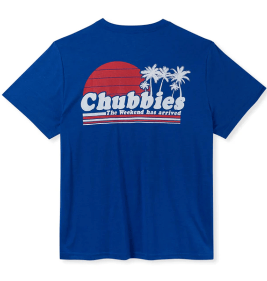Chubbies Men's Apparel > Tees Chubbies Men's The Ol' College Try (Non Pocket Graphic T-Shirt)- Dark Blue Bright Blue - Solid
