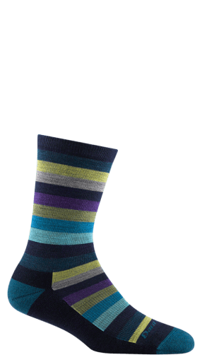 Darn Tough Accessories > Socks Darn Tough Women'S Mystic Stripe Crew Lightweight Cushion Lifestyle Socks Dark Teal
