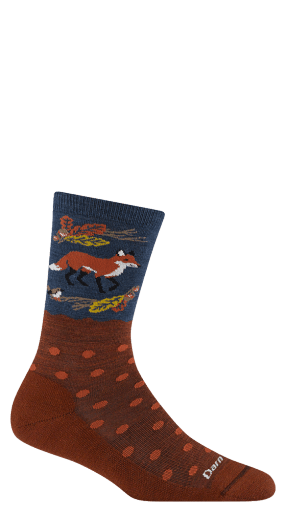 Darn Tough Accessories > Socks Darn Tough Women'S Wild Life Crew Lightweight Cushion Lifestyle Socks Fox Foliage