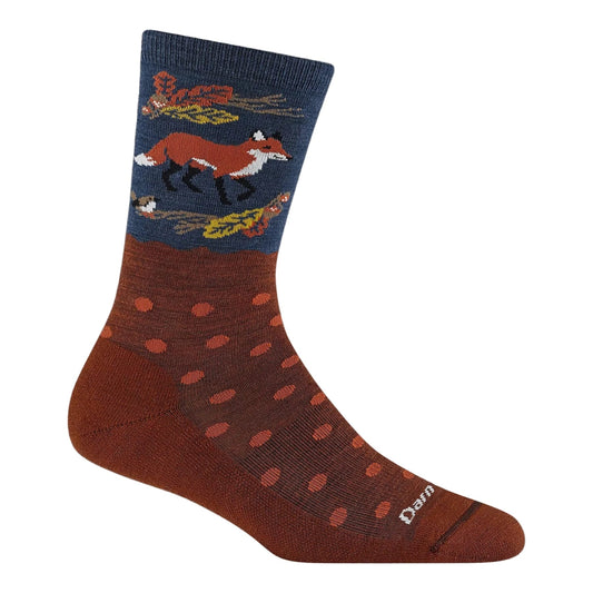 Darn Tough Accessories > Socks Darn Tough Women's Wild Life Crew Lightweight Cushion Lifestyle Socks Fox Foliage