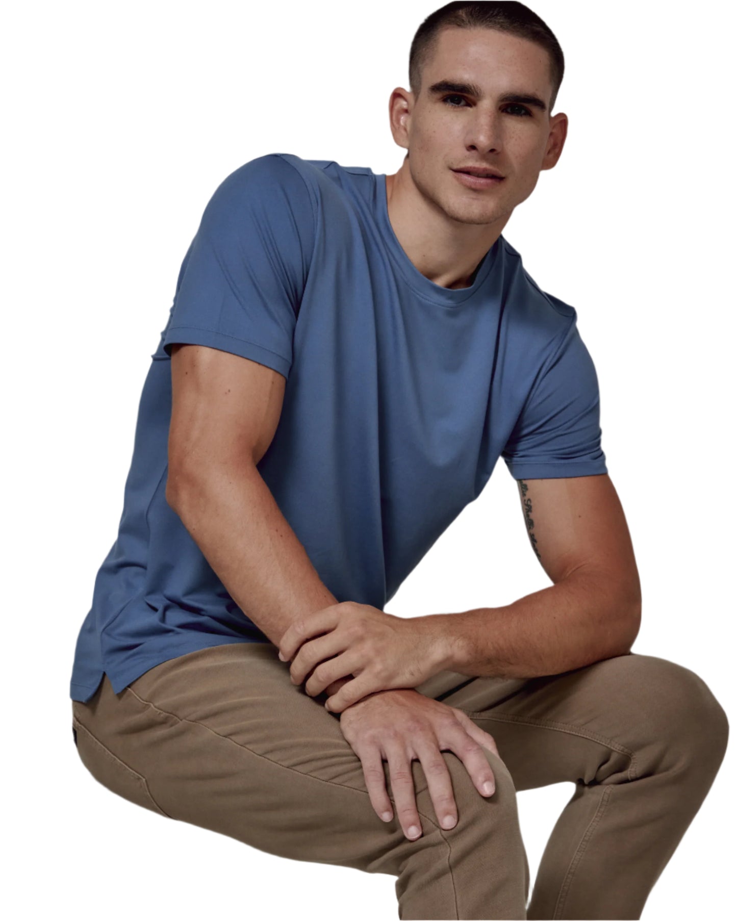 7 Diamonds Men's Core Crew Neck Tee Blue Indigo