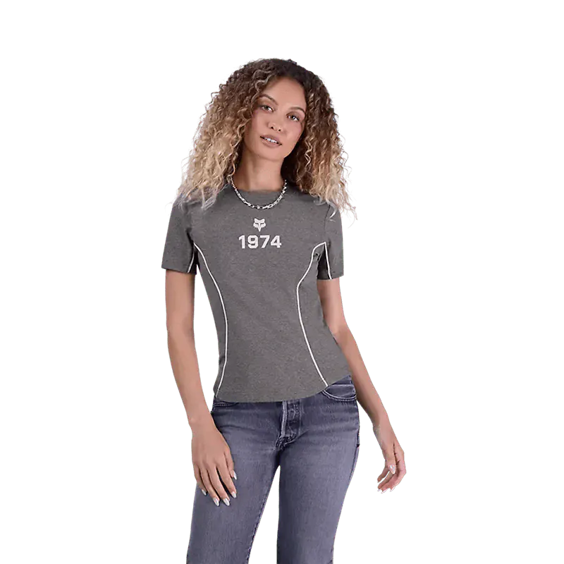Fox 181 Fox Women's Moto-X Fitted Tee  Heather Graphite