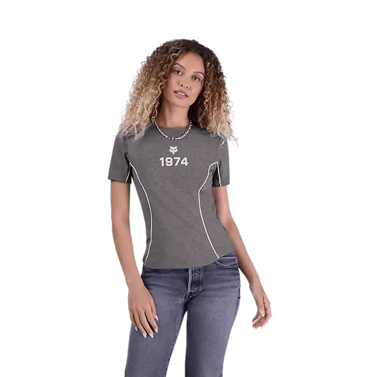Fox 181 Fox Women's Moto-X Fitted Tee  Heather Graphite