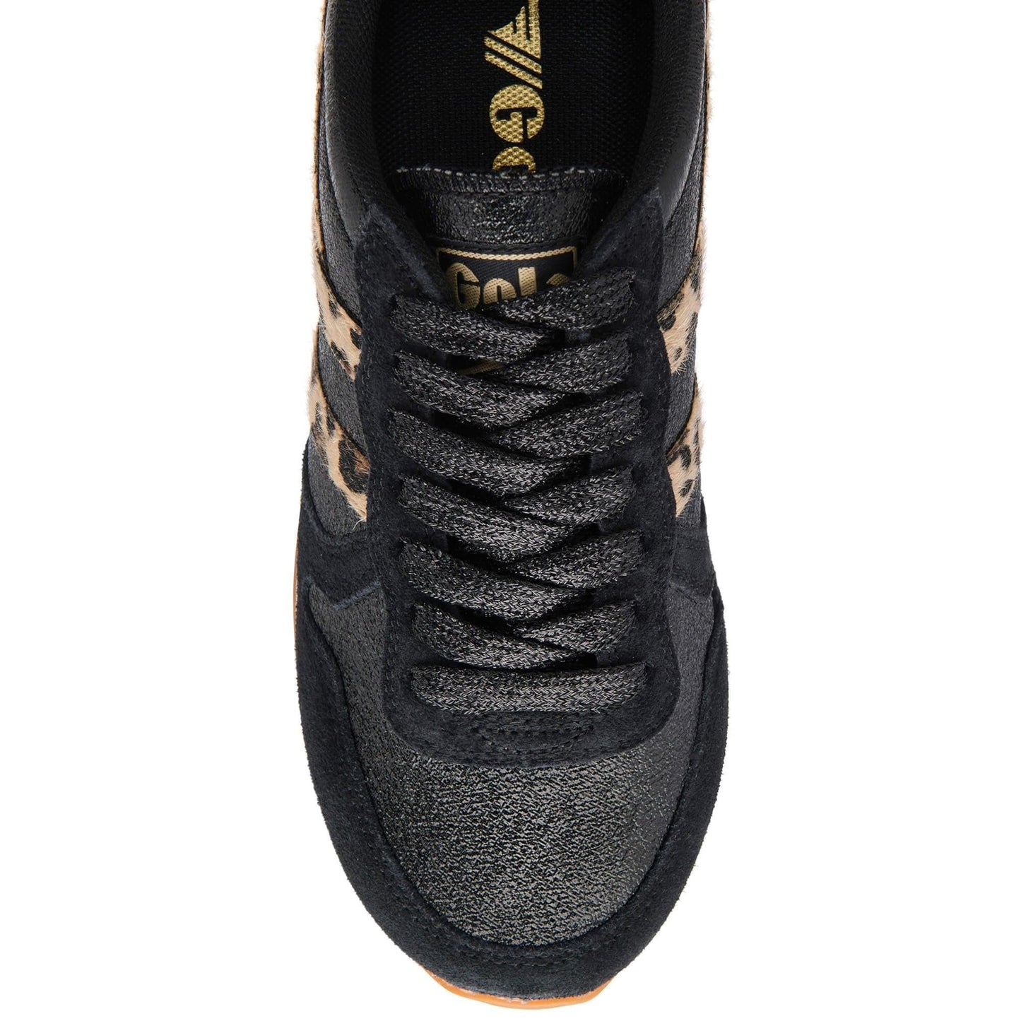 Gola 162 Gola Women's Daytona Blaze II Sneaker Black Leopard Bone