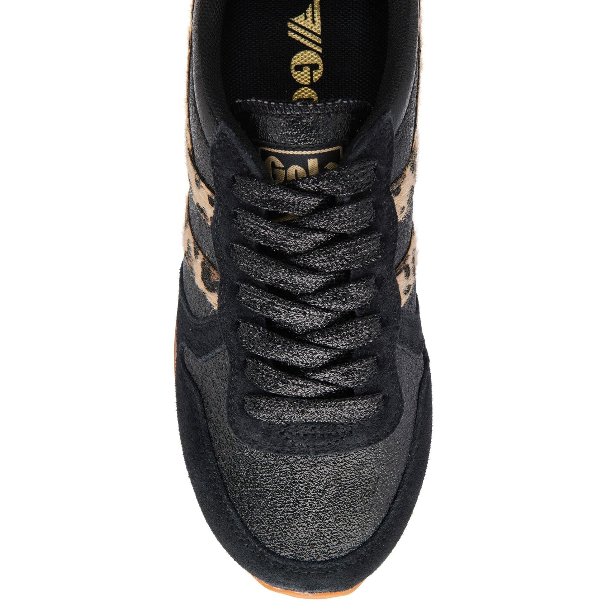 Gola 162 Gola Women's Daytona Blaze II Sneaker Black Leopard Bone