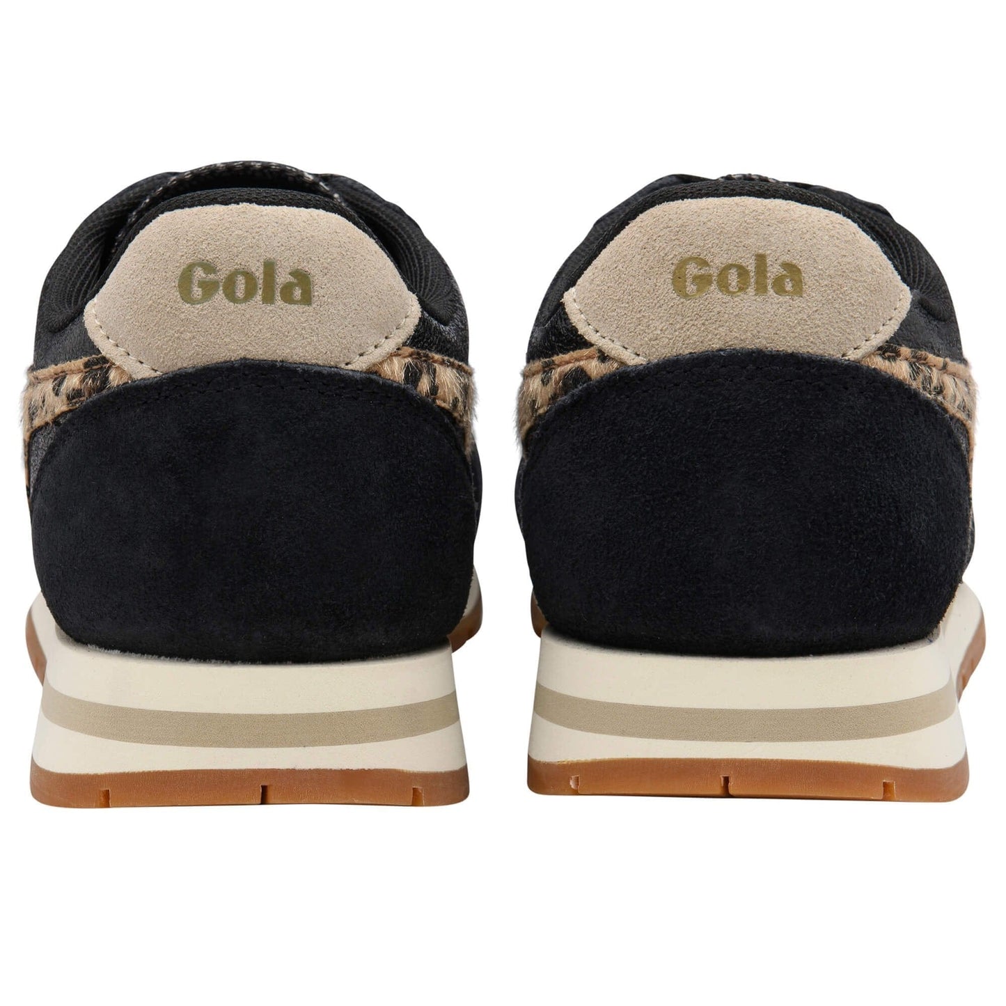 Gola 162 Gola Women's Daytona Blaze II Sneaker Black Leopard Bone