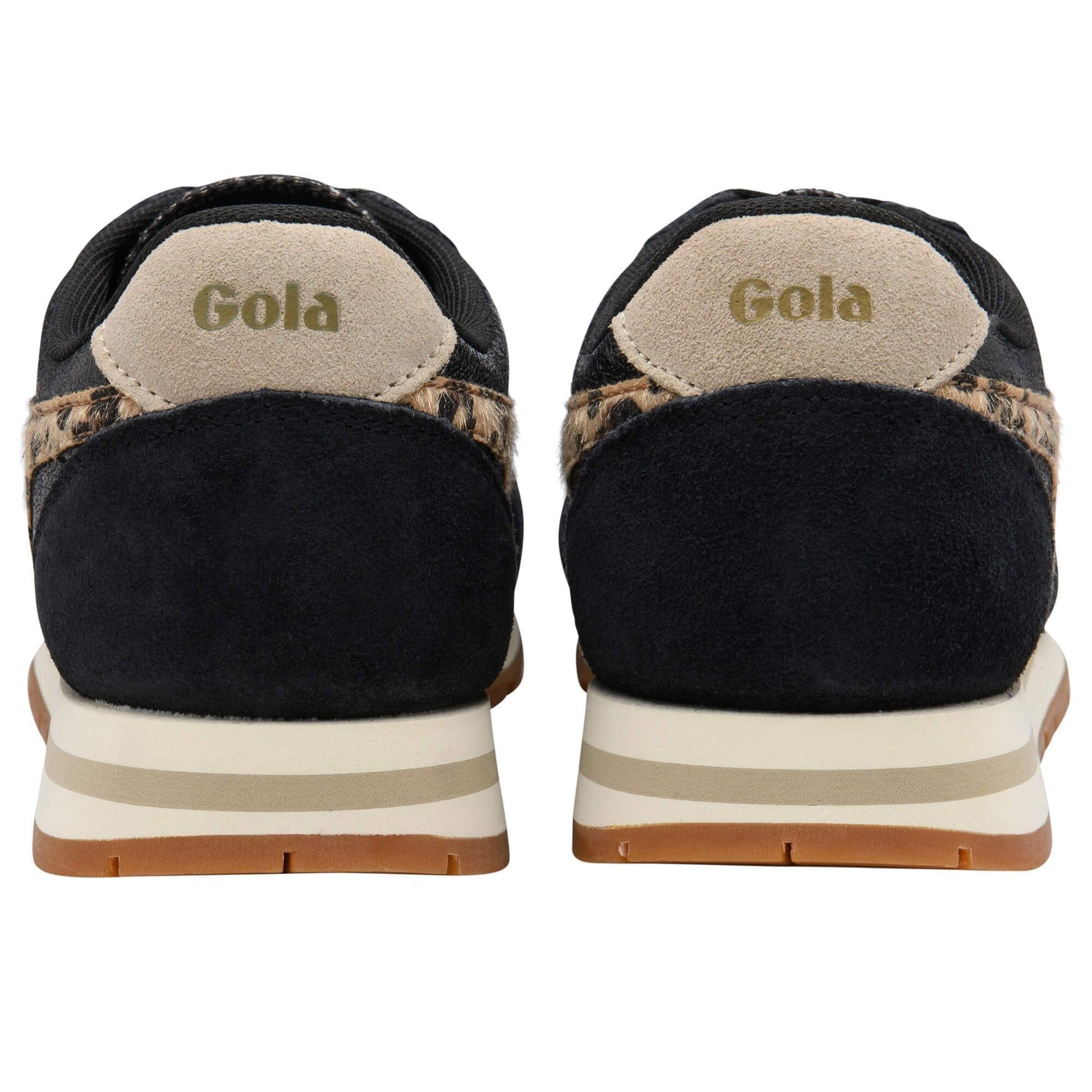 Gola 162 Gola Women's Daytona Blaze II Sneaker Black Leopard Bone
