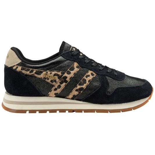 Gola 162 Gola Women's Daytona Blaze II Sneaker Black Leopard Bone