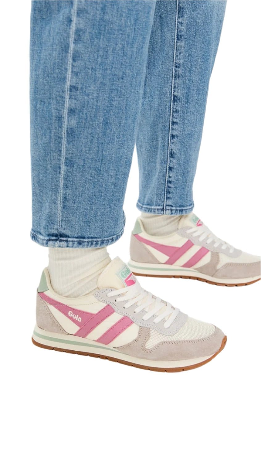 Gola 162 Gola Women's Daytona Sneakers Off White Fluro Pink