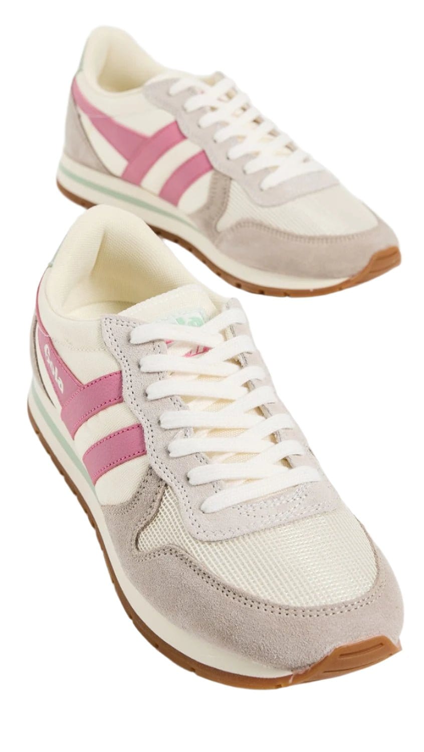 Gola 162 Gola Women's Daytona Sneakers Off White Fluro Pink
