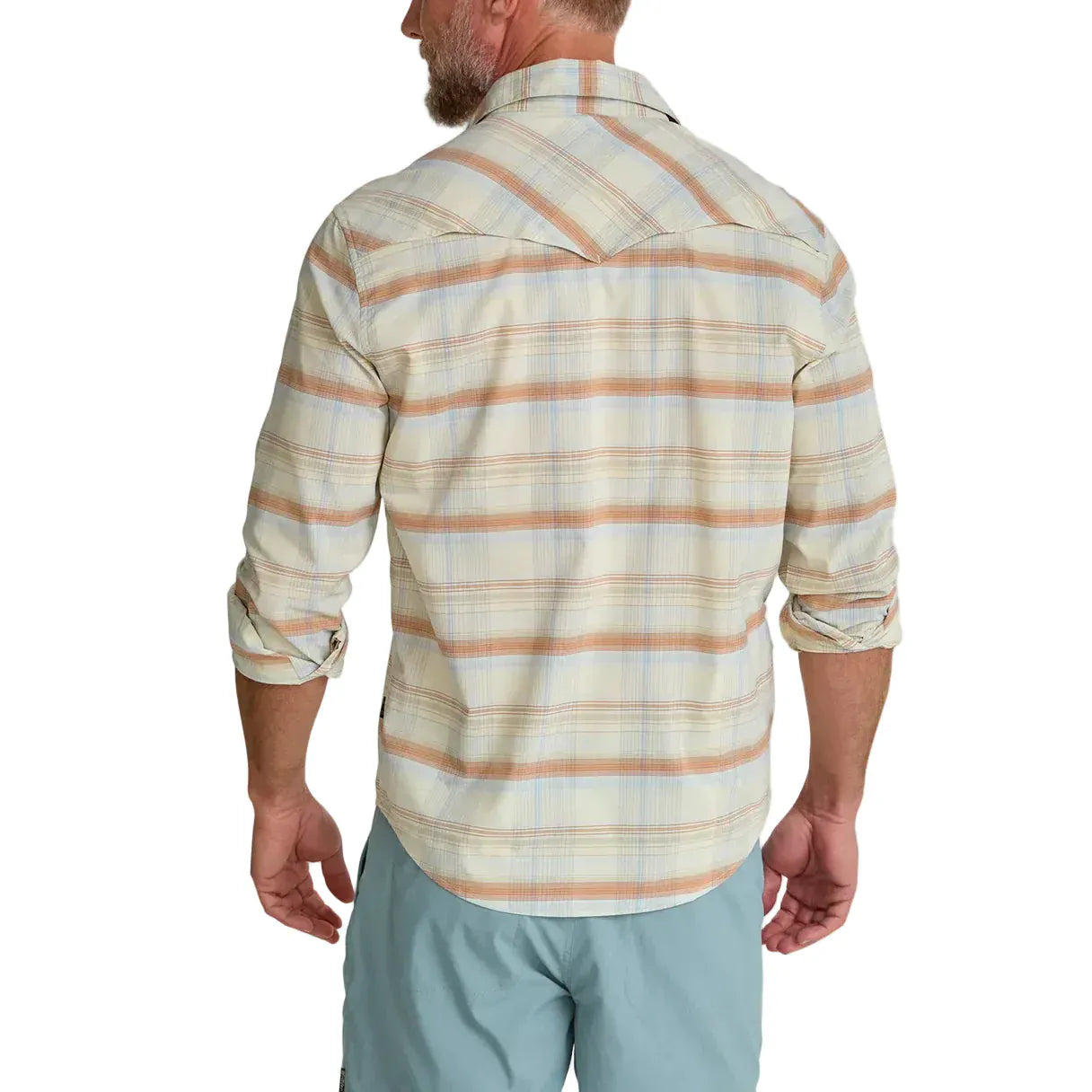 Howler Bros 502 Howler Bro's Men's H Bar B Tech Longsleeve - Cameron Plaid : Cream