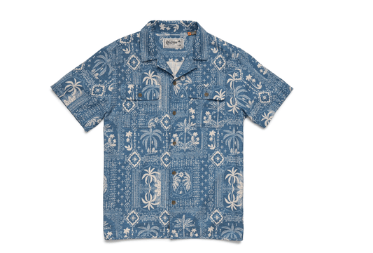 Howler Bros 502 Howler Bro's Men's Shores Club Shirt - Palmetto Prophecy : Storm Blue