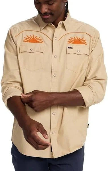 Howler Bros 502 Howler Bros Men's Crosscut Deluxe Longsleeve El Sol Gold