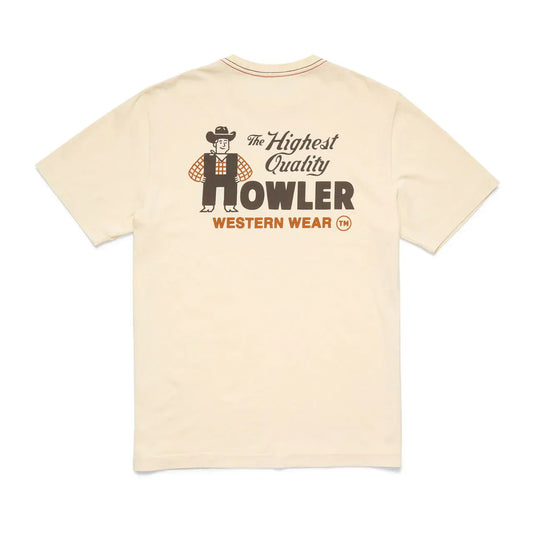 Howler Bros 505 Howler Bro's Men's Cotton T-Shirt - Howler Western Wear : Natural