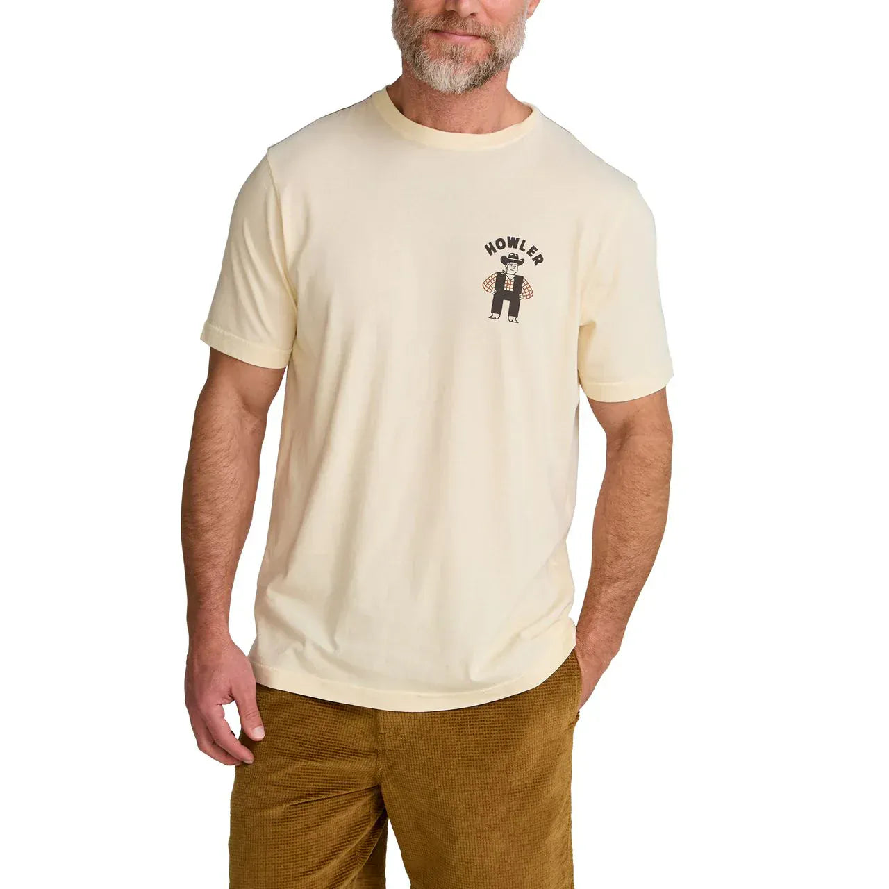 Howler Bros 505 Howler Bro's Men's Cotton T-Shirt - Howler Western Wear : Natural