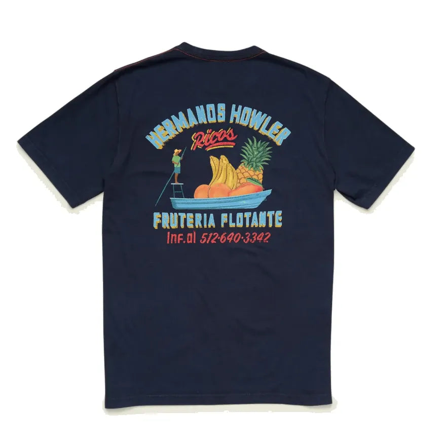 Howler Bros 505 Howler Bros Cotton Pocket T-Shirt - Fruteria Flotante : Navy Fruteria Flotante : Navy