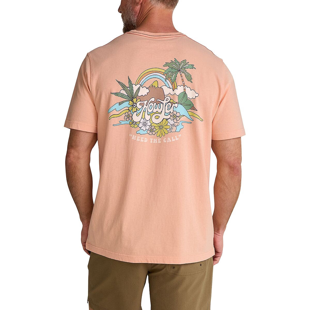 Howler Bros 505 Howler Bros Unisex Cotton T-Shirt - Irie Paradise : Coral Irie Paradise : Coral