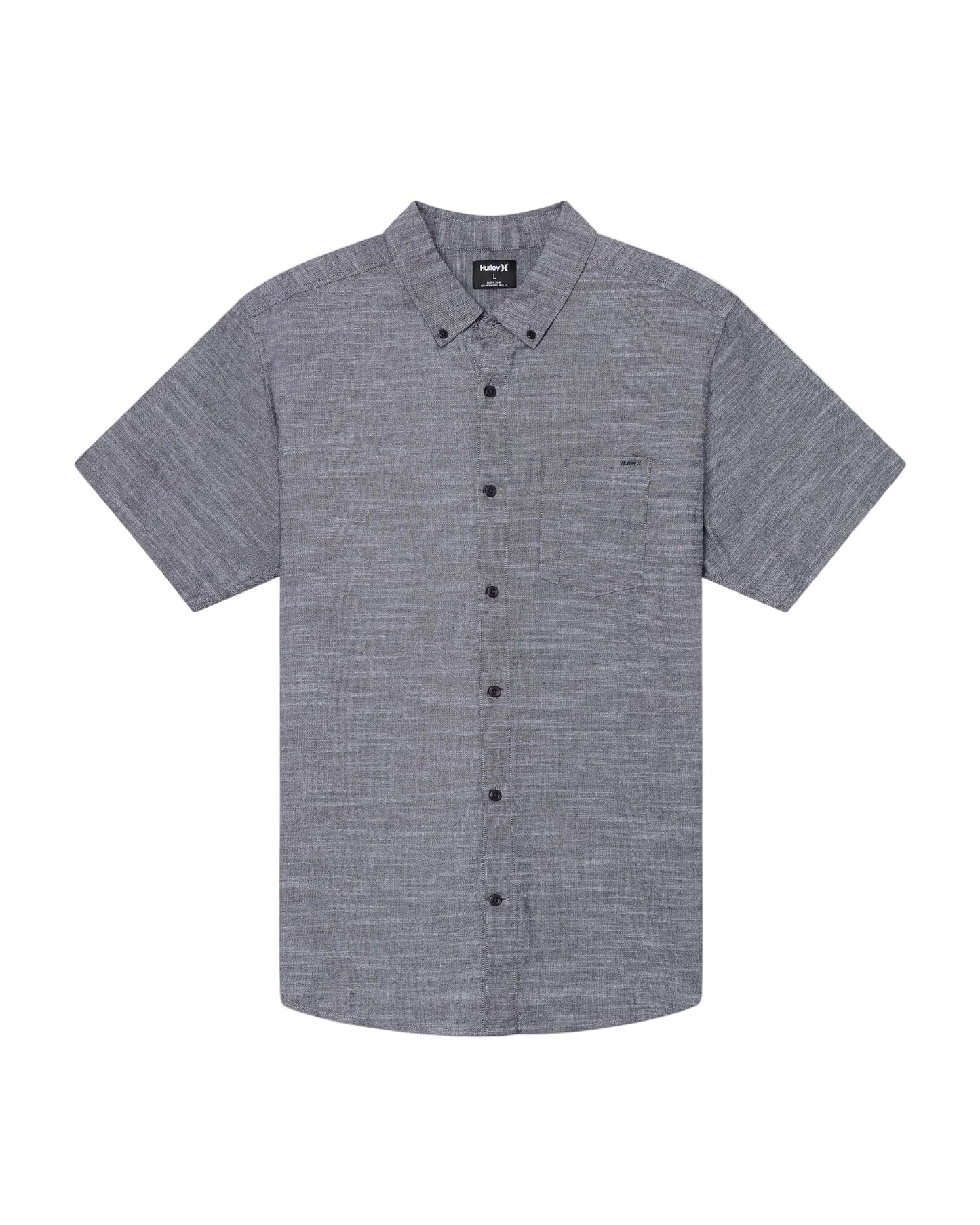 Hurley Men's Icon Stretch Short Sleeve ButtonDown Black