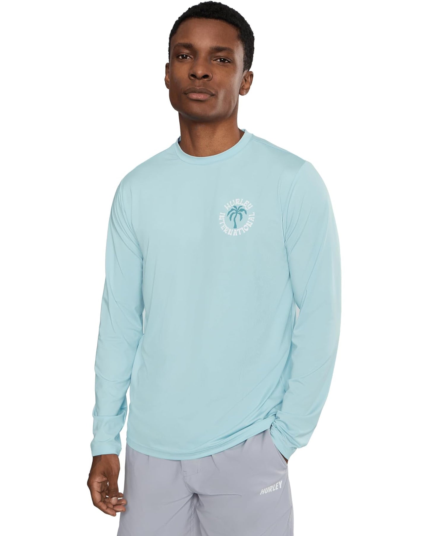 Hurley 503 Hurley Men's Hybrid Upf Long Sleeve Iceland Heather