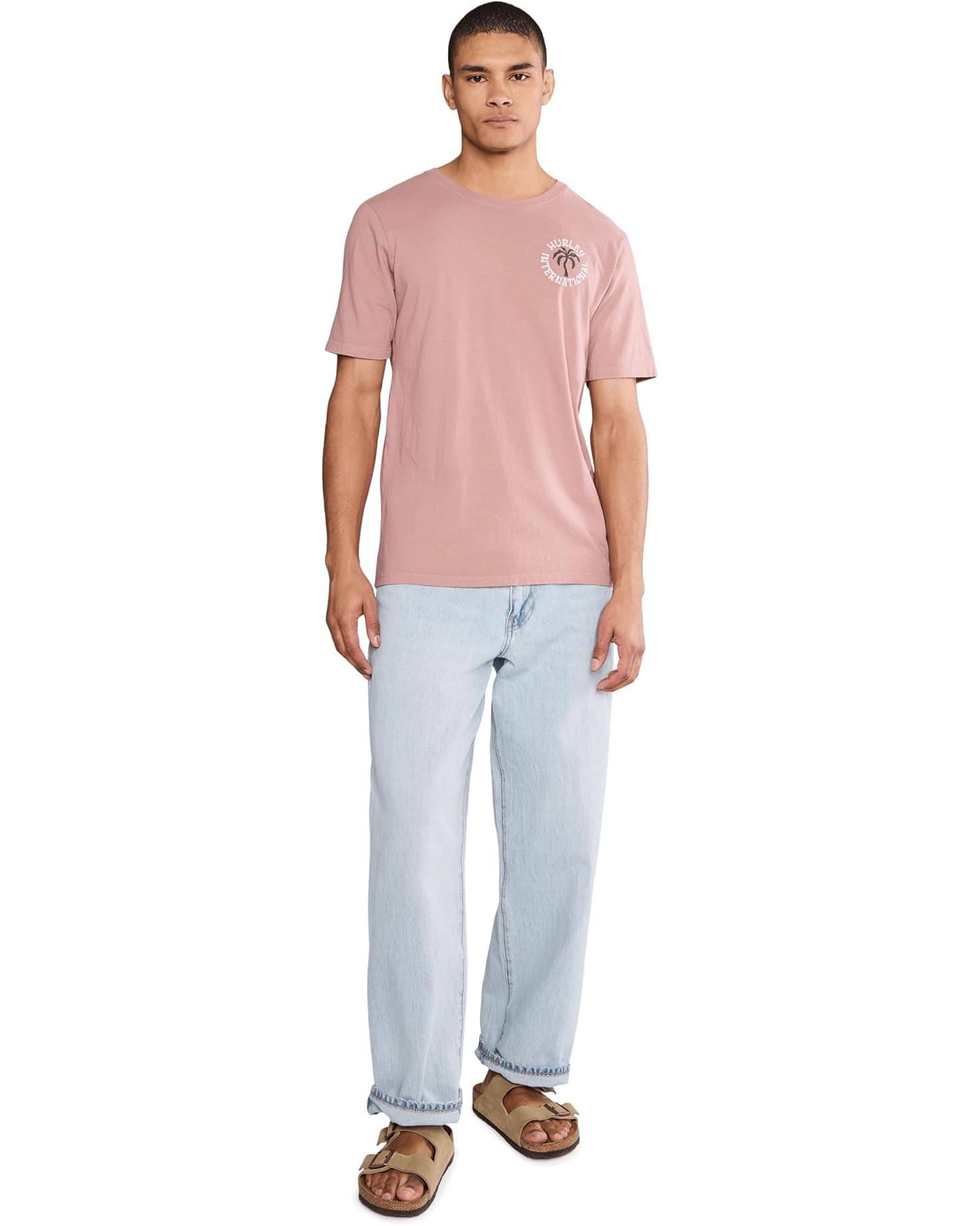 Hurley 505 Hurley Men's Palm Short Sleeve Tee Phantom Rose