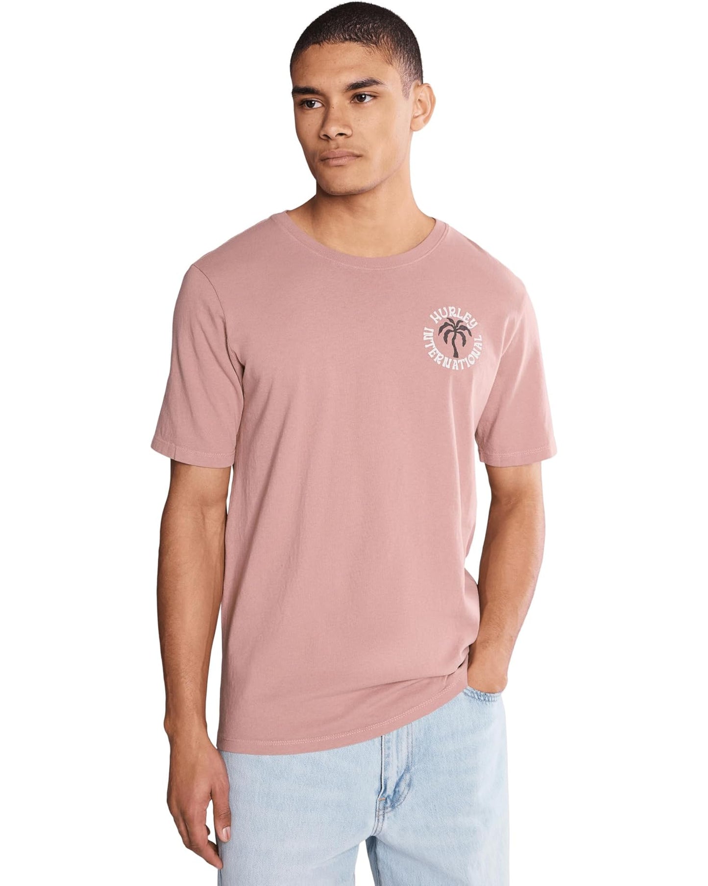 Hurley 505 Hurley Men's Palm Short Sleeve Tee Phantom Rose