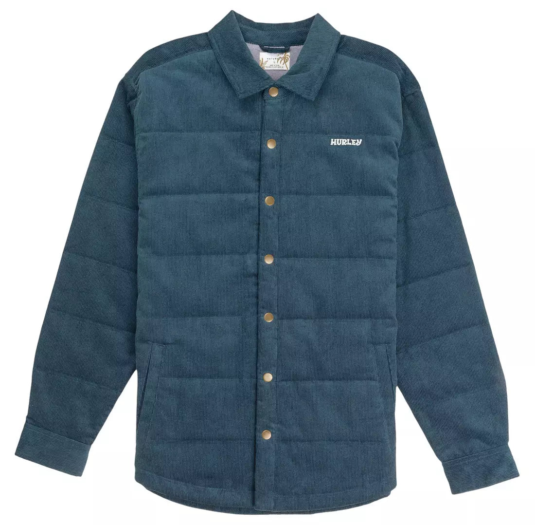 Hurley 800 Hurley Men’s Waletale Cord Jacket Armored Navy
