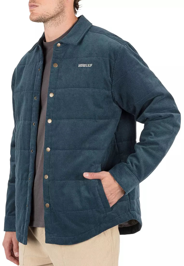 Hurley 800 Hurley Men’s Waletale Cord Jacket Armored Navy