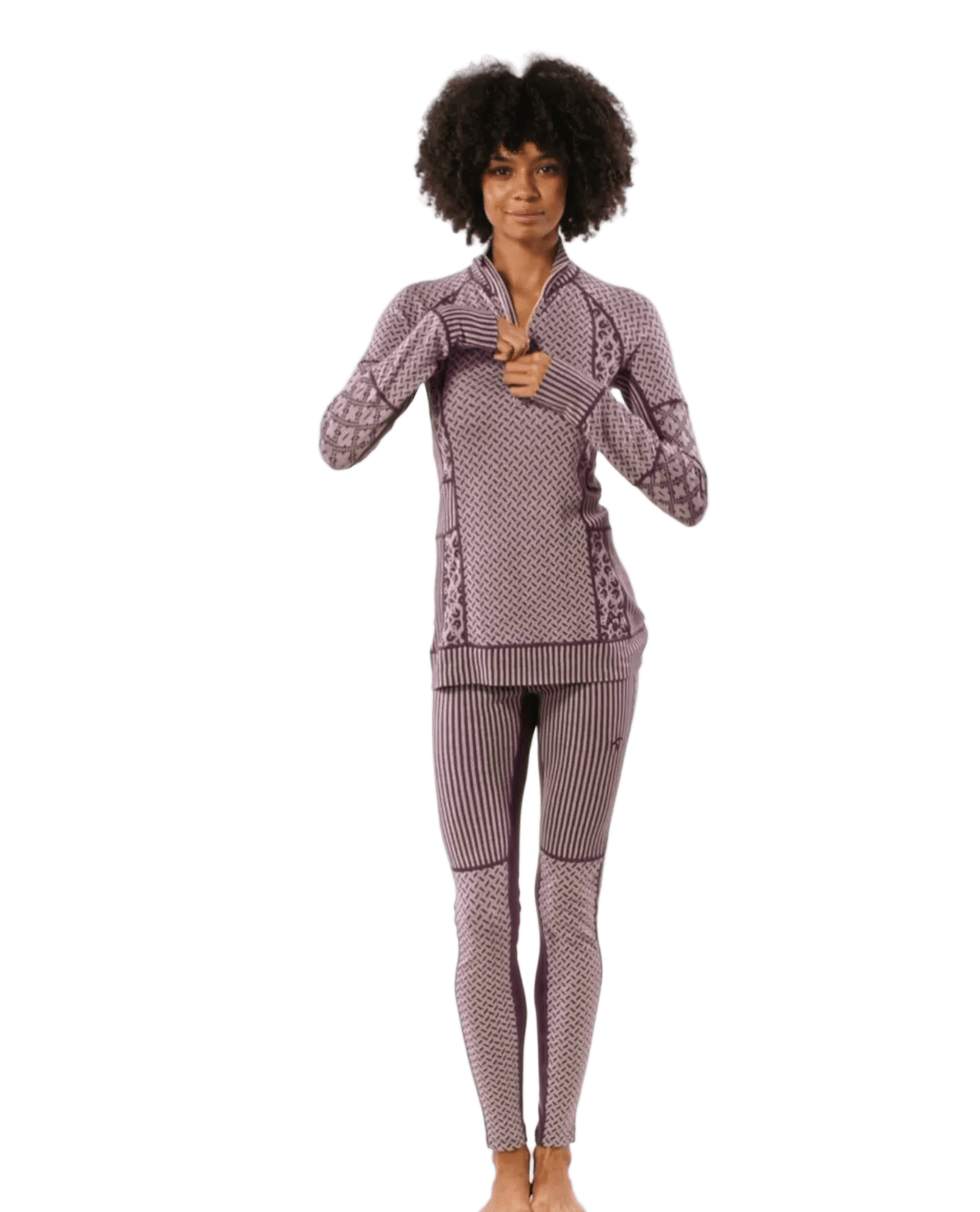 Kari Traa Women’s Apparel > Tops Kari Traa Smekker Half Zip Base Layer - 100% Merino Wool Cocoa Powder