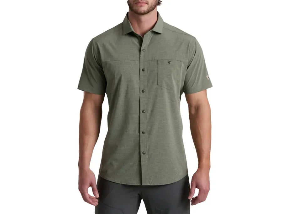 Kuhl 502 Kuhl Men's Optimizr Short Sleeve Pewter Green