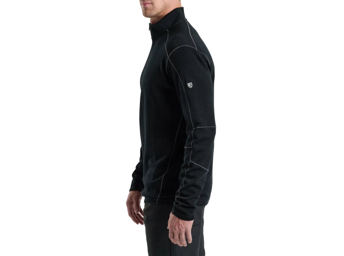 Kuhl Men’s Apparel > Fleece & Midlayers Kuhl Men's Invigoratr Merino 1/4 Zip Raven