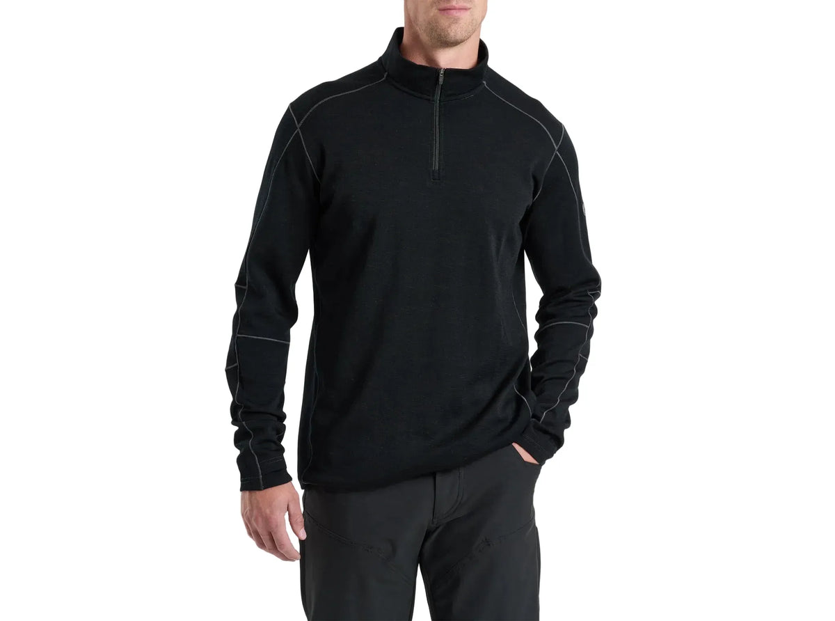 Kuhl Men’s Apparel > Fleece & Midlayers Kuhl Men's Invigoratr Merino 1/4 Zip Raven