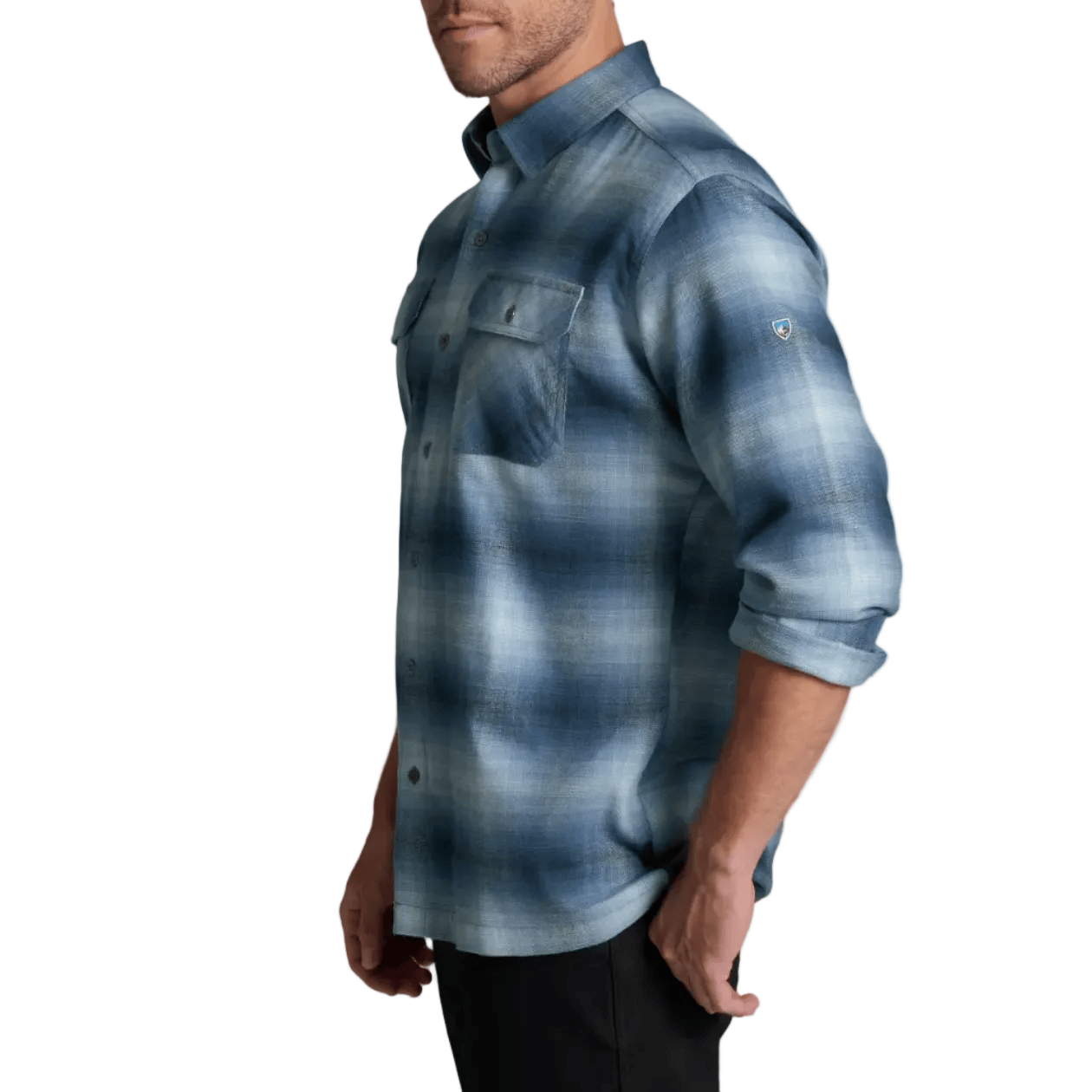 Kuhl Men’s Apparel > Wovens & Flannels Kuhl Men's Dillingr Flannel Long Sleeve Faded Denim