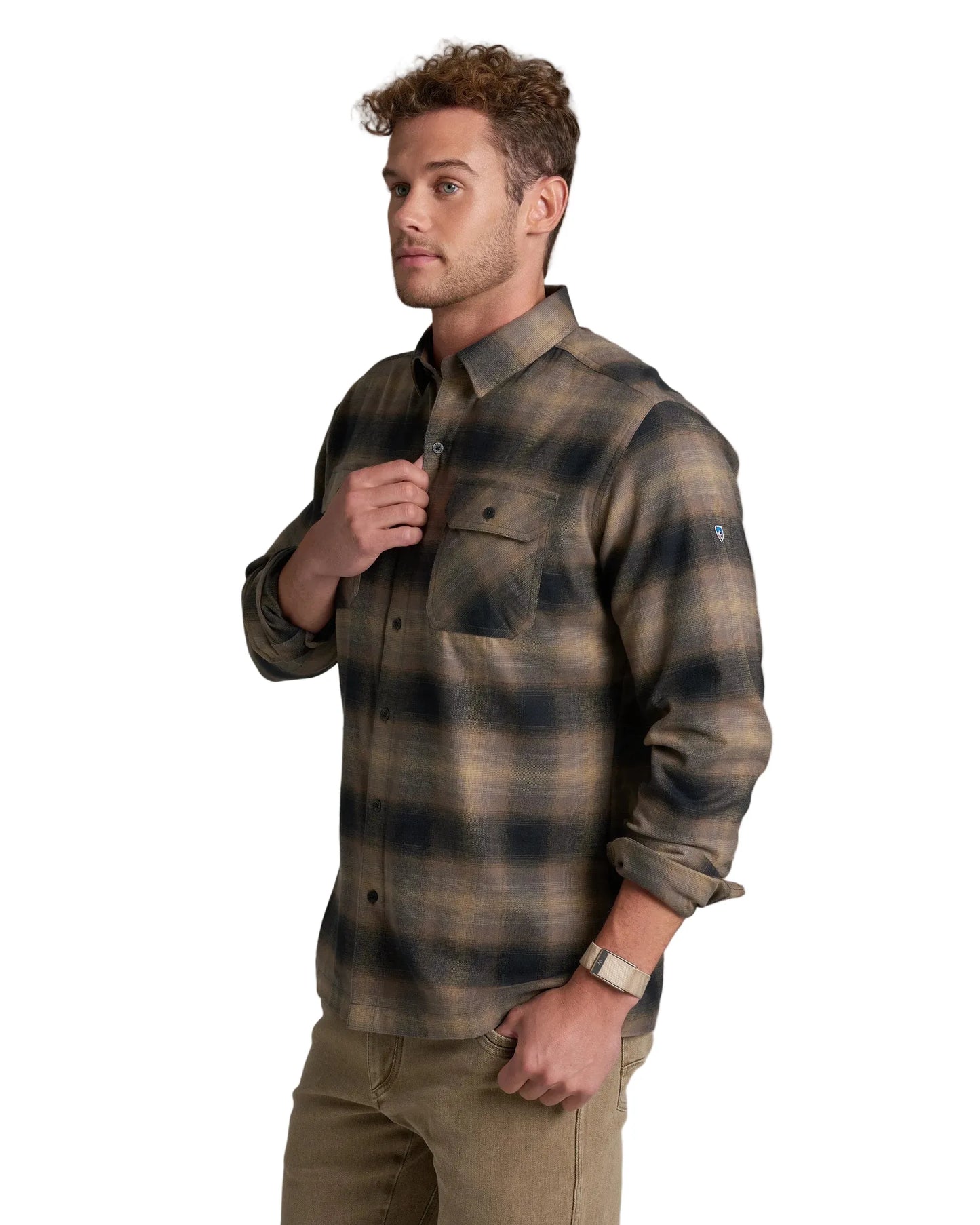 Kuhl Men’s Apparel > Wovens & Flannels Kuhl Men's Dillingr Flannel Longsleeve Dark Sand