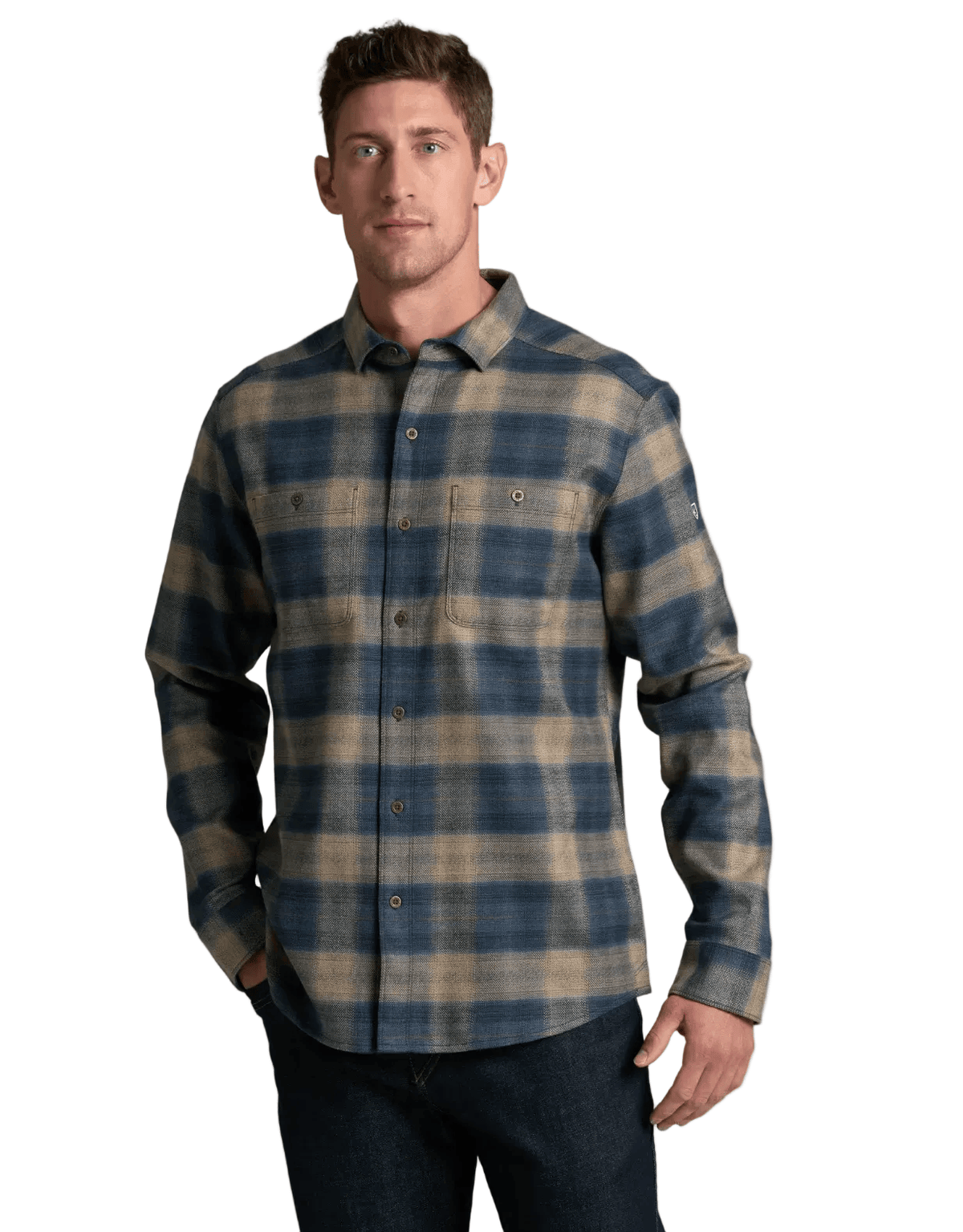 Kuhl Men’s Apparel > Wovens & Flannels Kuhl Men's Law Flannel Ls Ocean Driftwood