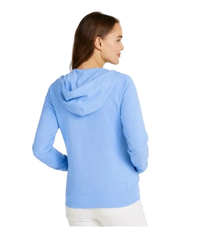 L.L Bean 175 L.L. Bean Women's Peaks Island Full-Zip Hoodie Regular Brightwater Blue
