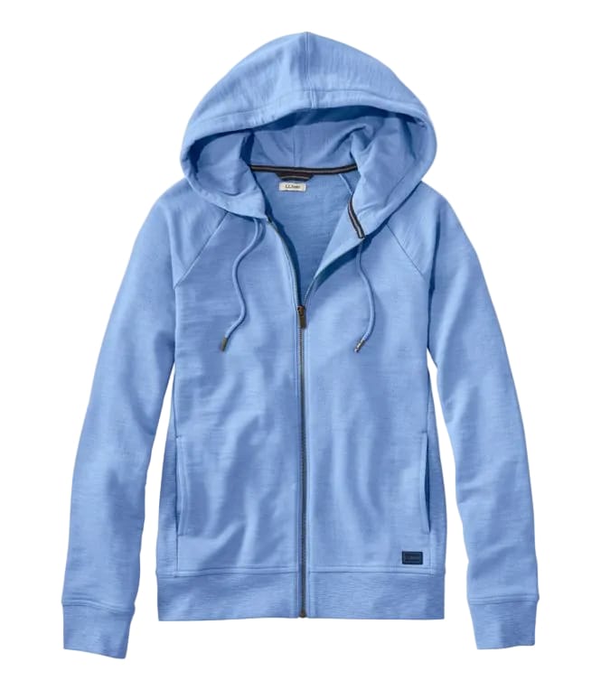 L.L Bean 175 L.L. Bean Women's Peaks Island Full-Zip Hoodie Regular Brightwater Blue