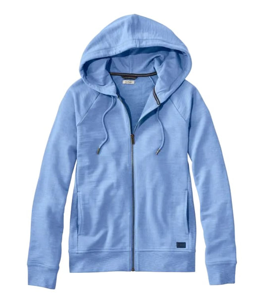 L.L Bean 175 L.L. Bean Women's Peaks Island Full-Zip Hoodie Regular Brightwater Blue