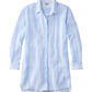 L.L. Bean 181 L.L. Bean Women's Cloud Gauze Cover-Up Shirt Stripe Regular Seaboard Blue Stripe