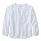 L.L Bean 181 L.L. Bean Women's Cloud Gauze Splitneck Shirt Regular White