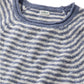 L.L. Bean 181 L.L. Bean Women's Midweight Cotton Slub Rollneck Pullover Stripe Cream/Soft Indigo