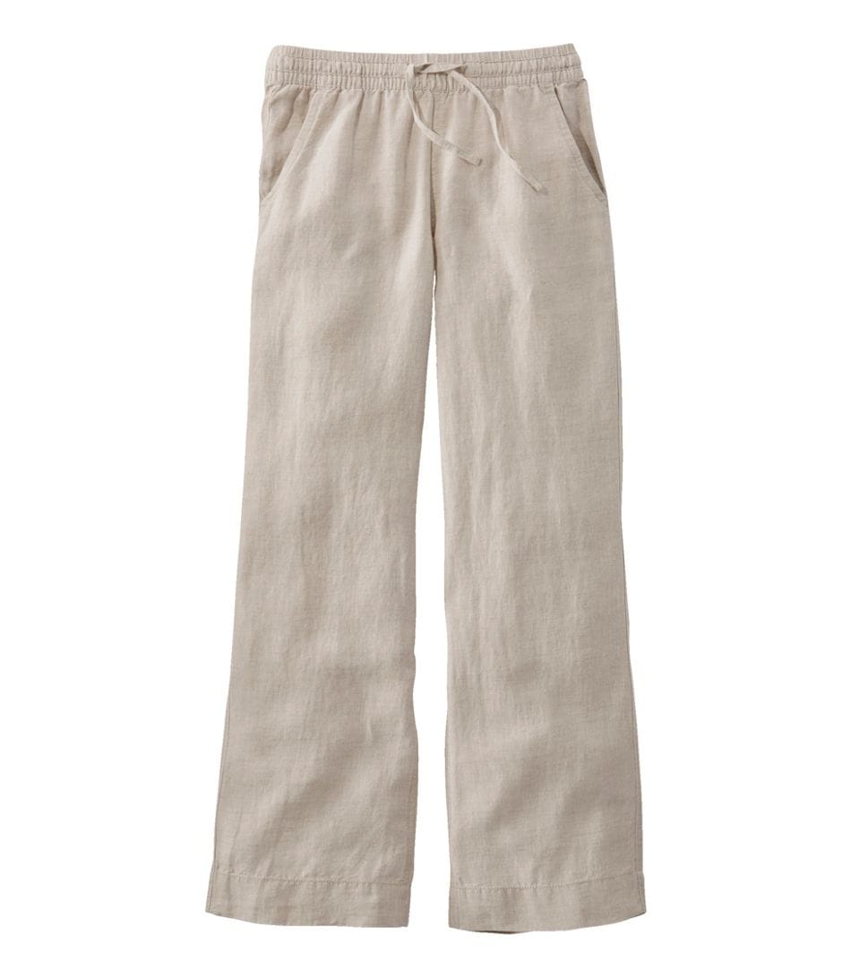 L.L. Bean 181 L.L. Bean Women's Premium Linen Breezy Pull-On Pant Oatmeal