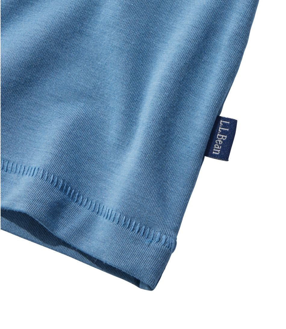 L.L. Bean 181 L.L. Bean Women's Soft Stretch Supima Tee Crewneck Short Sleeve Bayside Blue