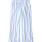 L.L Bean 184 L.L. Bean Women's Cloud Gauze Wide-Leg Pant Stripe Regular Seaboard Blue Stripe