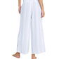 L.L Bean 184 L.L. Bean Women's Cloud Gauze Wide-Leg Pant Stripe Regular Seaboard Blue Stripe
