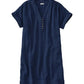 L.L Bean 186 L.L. Bean Women's Cloud Gauze Short Sleeve Shift Dress Regular Classic Navy