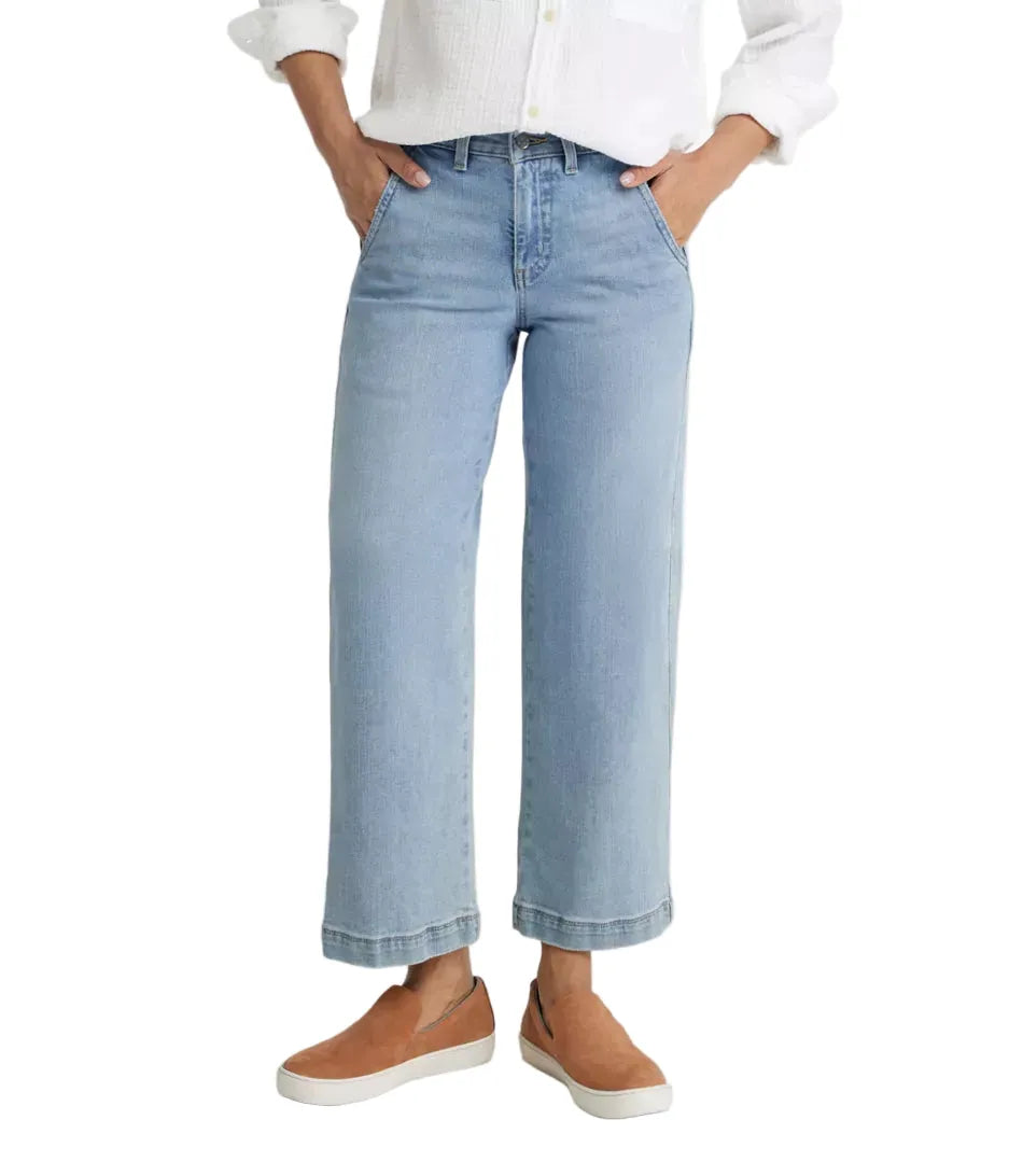 L.L. Bean Women’s Apparel > Denim L.L. Bean Women's 207 Vintage High-Rise Wide Leg Jean  Regular Light Indigo