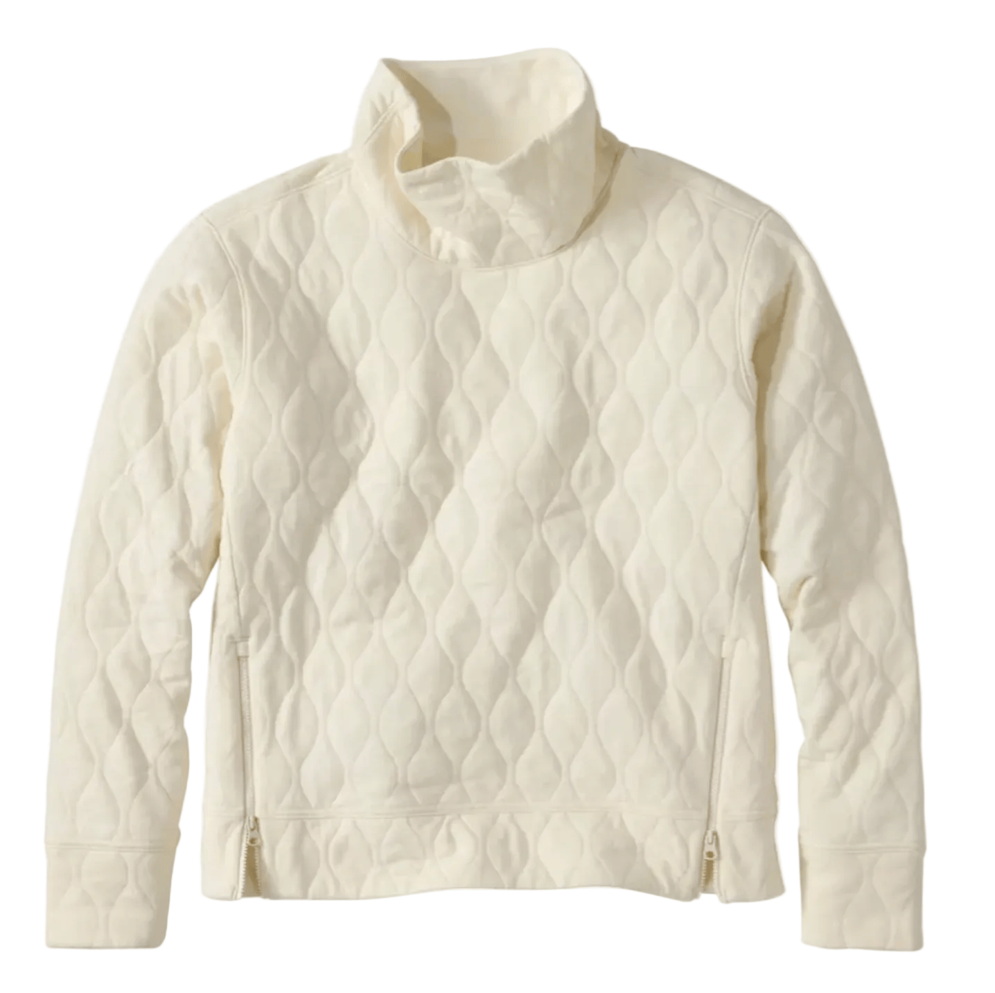 L.L. Bean Women’s Apparel > Fleece & Midlayers L.L. Bean Venturesoft Quilted Funnelneck Pullover Women'S Regular Bone